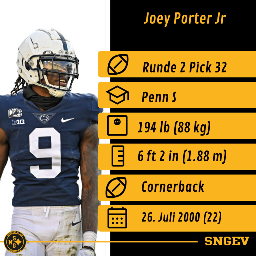 Nfl Draft Runde 2 Pick 32 Joey Porter Jr Steelers Nation Germany Ev 2204